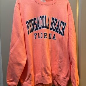Pensacola Beach Florida Sweatshirt in Coral